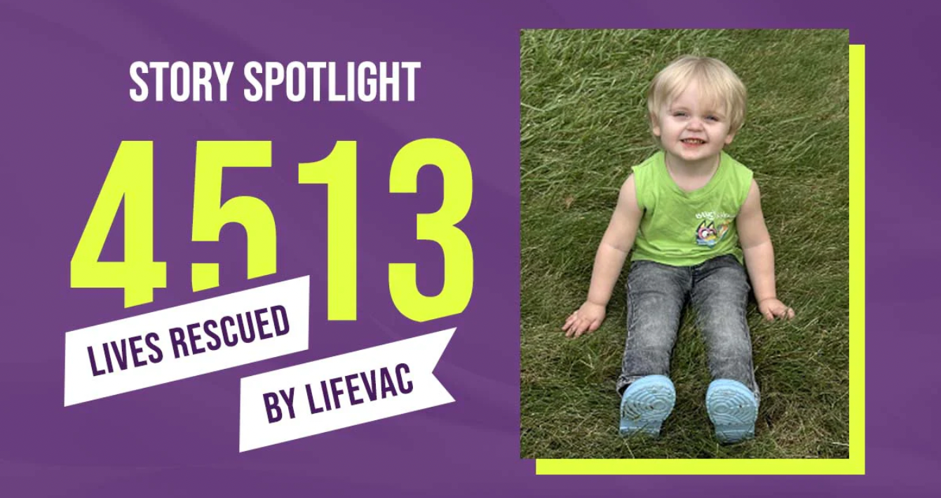 On August 14th, 2025 a 2-year-old boy choked on a baby ring resulting in a partial obstruction. Protocol was followed. EasyBreathe successfully dislodged the obstruction on its second attempt. The child’s father described the incident as follows